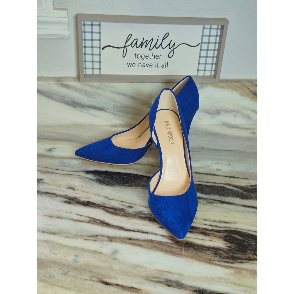 Jenn Ardor Royal Blue d'Orsay Pumps Pointed Toe Stiletto Heels 7.5 Wedding Guest